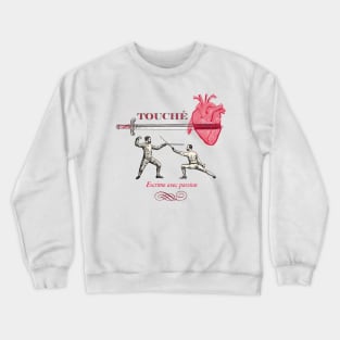 Fencing Touche Heart Crewneck Sweatshirt